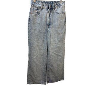 H&M‎ Divided Womens Wide Leg Denim Jeans Size 2 Blue